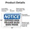 Signmission Exposed High Voltage Buss Bars Inside OSHA Notice Sign, Aluminum, 14in W x 10in L, 2PK OS-2PACK-NS-A-1014-L-12283 - alternate 2